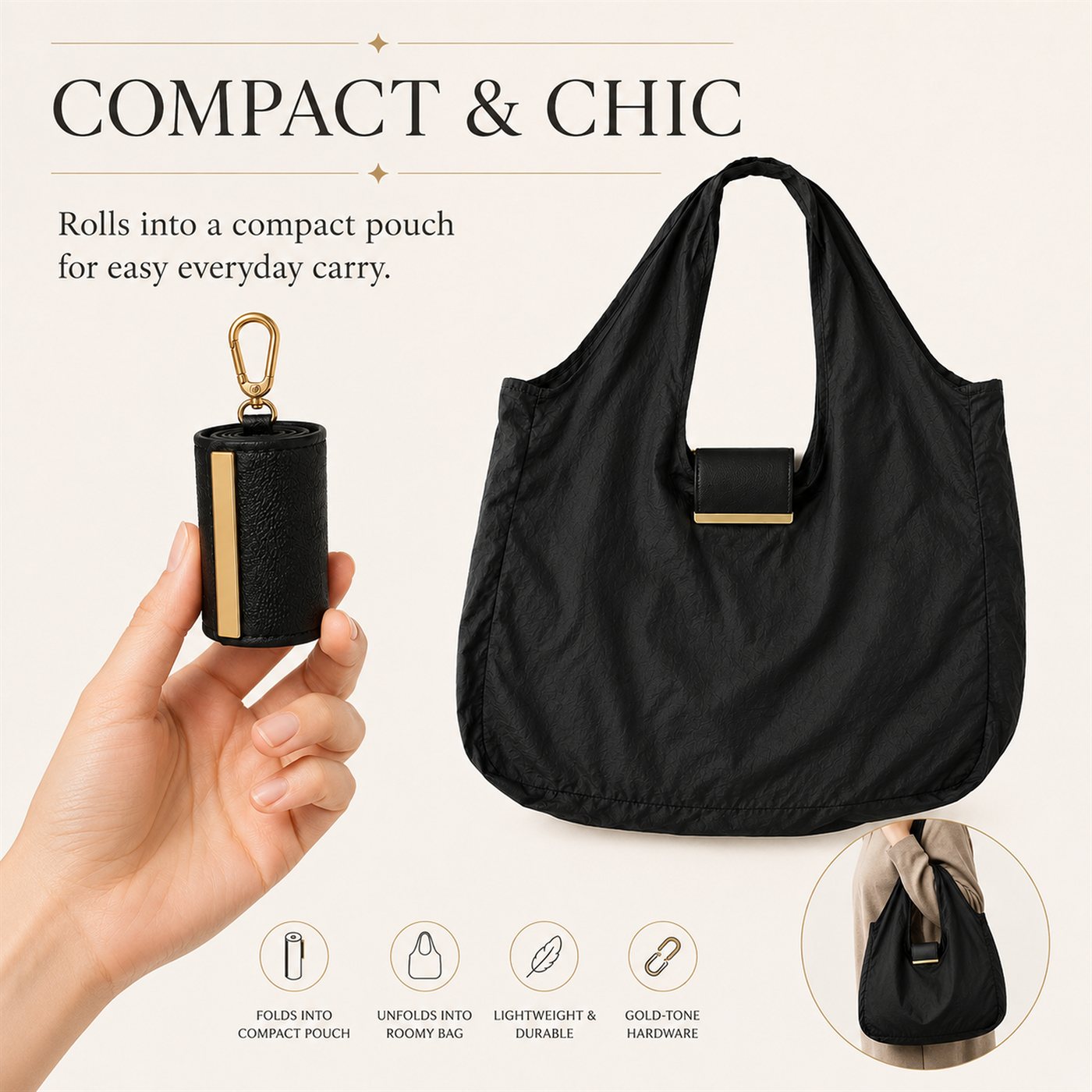 TAWY unfolded as full-size tote